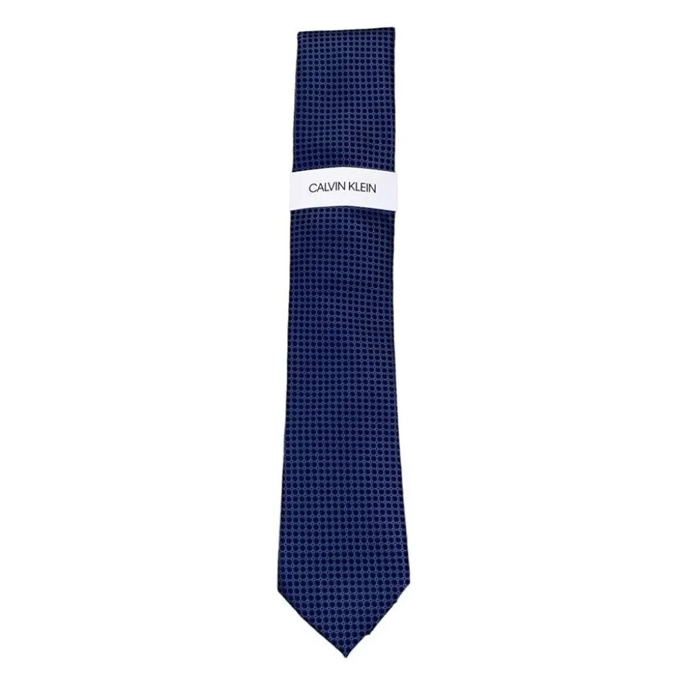 Calvin Klein Mens Locked Grid Tie Water Mill ONE SIZE